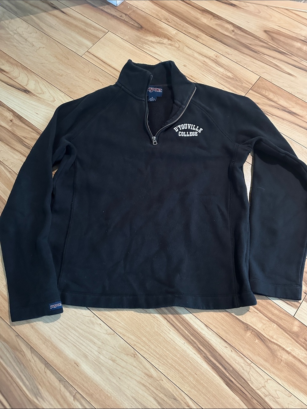 Jansport Black Half-Zip College Fleece Pullover
